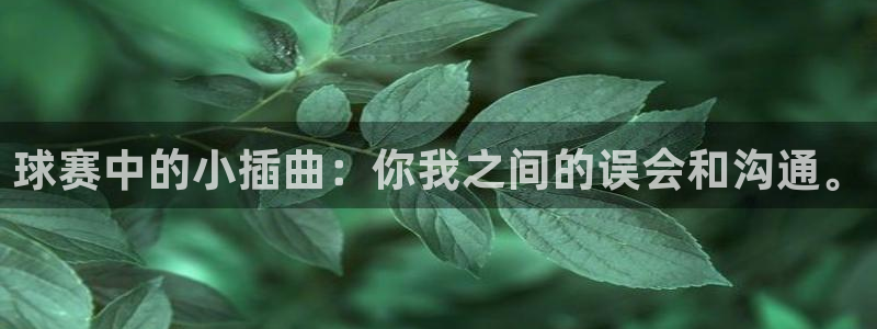  球赛中的小插曲：你我之间的误会和沟通。